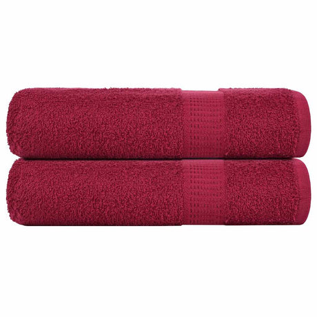 Vidaxx serviettes 2 pcs 50x100 cm 360 g m² 100% coton rouge bordeaux
