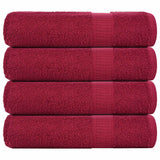 Vidaxx serviettes 4 pcs 50x100 cm 360 g m² 100% coton rouge bordeaux