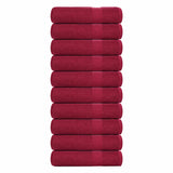 Vidaxx serviettes de douche 10pcs 70x140cm 360g m² 100% coton bordeaux