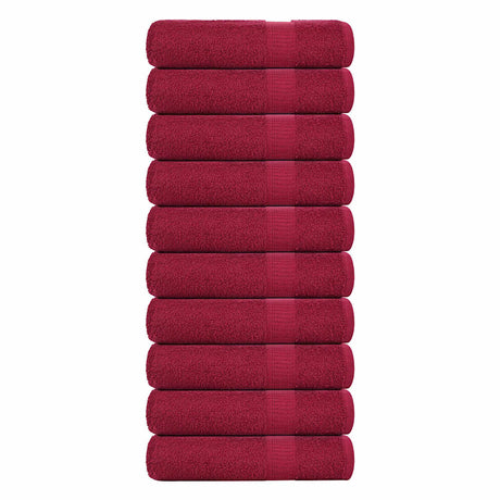 Vidaxx serviettes de douche 10pcs 70x140cm 360g m² 100% coton bordeaux