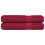 Vidaxx serviettes de sauna 2 pcs 80x200 cm 360g m² 100% coton rouge bordeaux