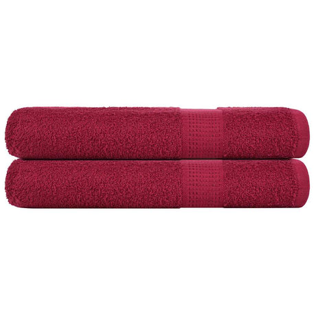 Vidaxx serviettes de sauna 2 pcs 80x200 cm 360g m² 100% coton rouge bordeaux