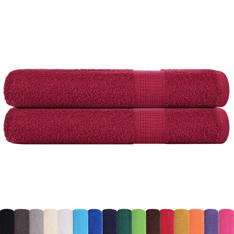 Vidaxx serviettes de sauna 2 pcs 80x200 cm 360g m² 100% coton rouge bordeaux