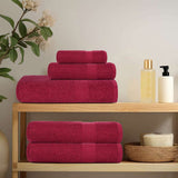 Vidaxx serviettes de sauna 4 pcs 80x200 cm 360g m² 100% coton rouge bordeaux