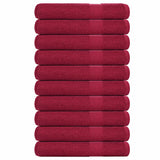 Vidaxl sauna towels 10 st 80x200cm 360g m² 100% cotton burgundy red