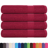 Vidaxx serviettes 4 pcs 100x200 cm 360 g m² 100% coton rouge bordeaux