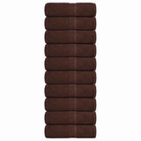 VidaXL débarbouillettes 10 pièces grenouille marron 30x30 cm 100% coton