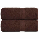 Vidaxx serviettes invités 2 pcs 30x50 cm 360 g m² 100% coton marron