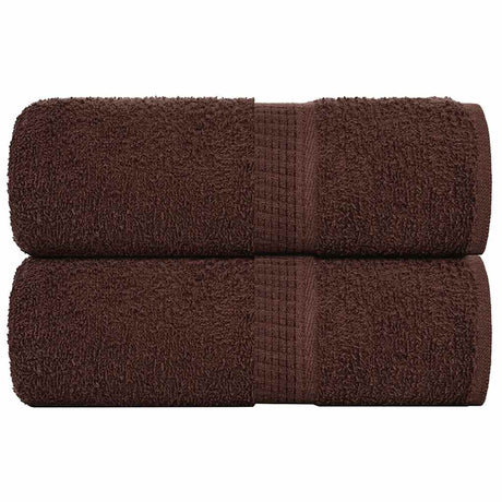 Vidaxx serviettes invités 2 pcs 30x50 cm 360 g m² 100% coton marron