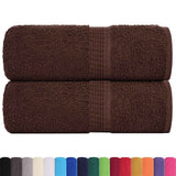 Vidaxx serviettes invités 2 pcs 30x50 cm 360 g m² 100% coton marron