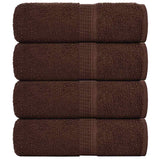 VidaXL serviettes invités 4 pcs 30x50 cm 360 g m² 100% coton marron