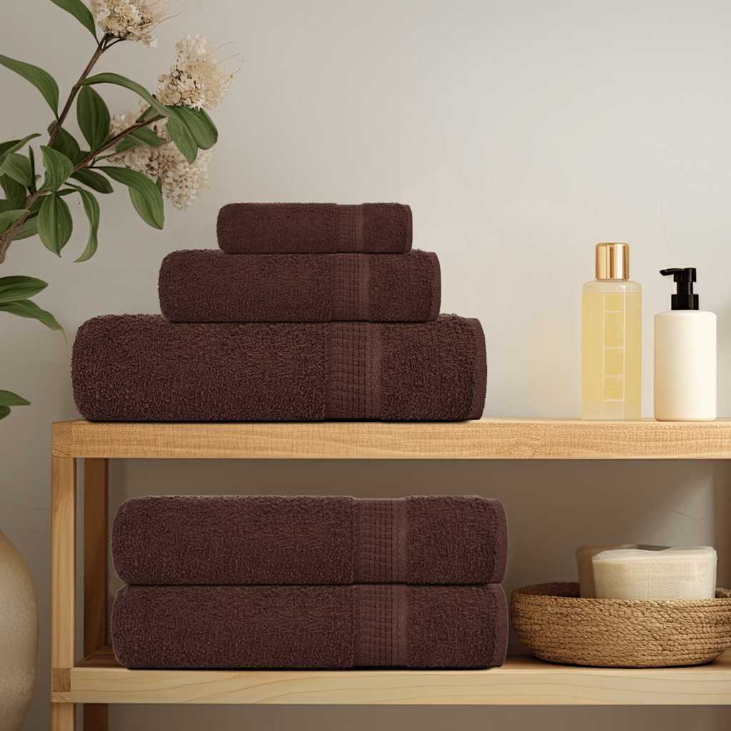 VidaXL serviettes invités 4 pcs 30x50 cm 360 g m² 100% coton marron