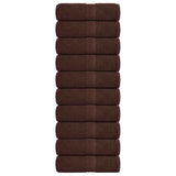 Vidaxl gastendoekjes 10 st 30x50 cm 360 g m² 100% katoen bruin