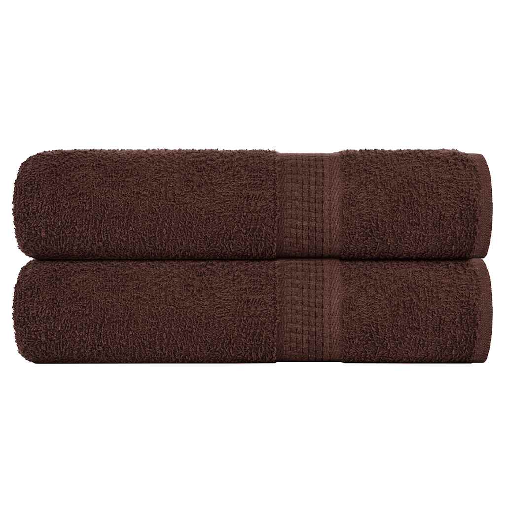 Vidaxx serviettes 2 pcs 50x100 cm 360 g m² 100% coton marron
