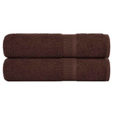 Vidaxx serviettes 2 pcs 50x100 cm 360 g m² 100% coton marron