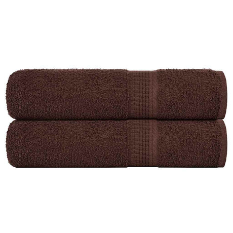 Vidaxx serviettes 2 pcs 50x100 cm 360 g m² 100% coton marron