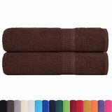 Vidaxx serviettes 2 pcs 50x100 cm 360 g m² 100% coton marron