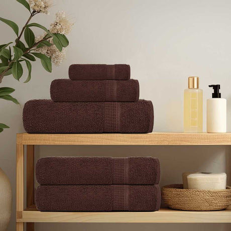 Vidaxx serviettes 2 pcs 50x100 cm 360 g m² 100% coton marron