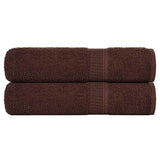 Vidaxx serviettes de douche 2 pcs 70x140 cm 360 g m² 100% coton marron