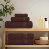 Vidaxx serviettes de douche 2 pcs 70x140 cm 360 g m² 100% coton marron