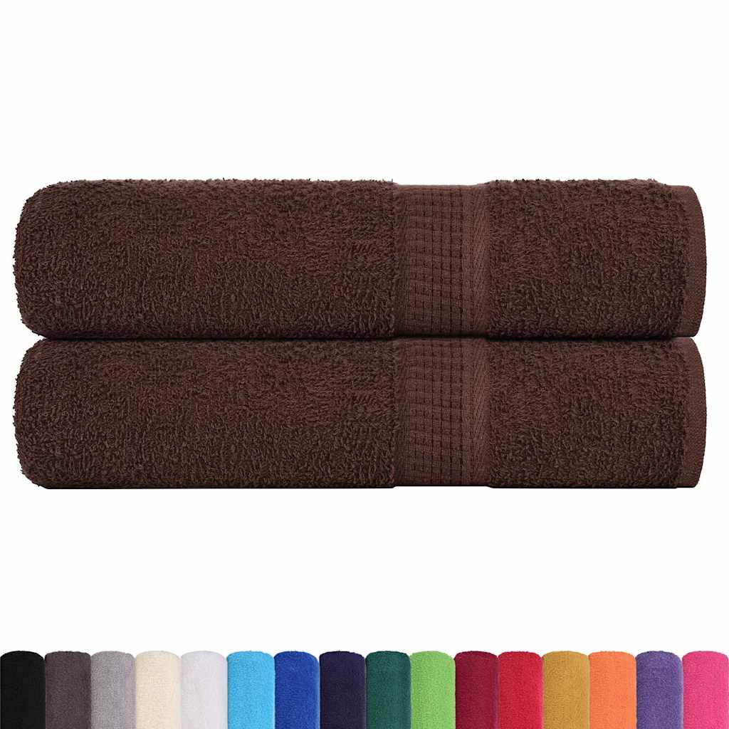 Vidaxl Bath towels 2 ST 100x150 cm 360 g m² 100% cotton brown