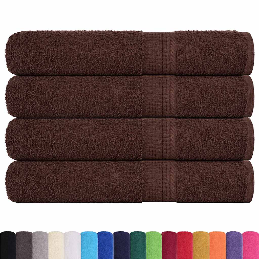 Vidaxx serviettes de sauna 4 pcs 80x200 cm 360 g m² 100% coton marron