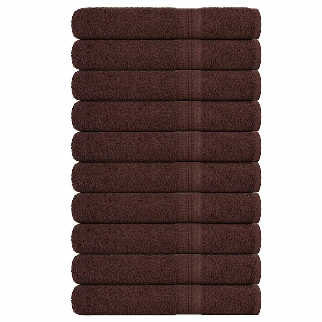 Vidaxx serviettes de sauna 10 pièces 80x200 cm 360 g m² 100% coton marron
