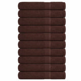 Vidaxx serviettes de sauna 10 pièces 80x200 cm 360 g m² 100% coton marron
