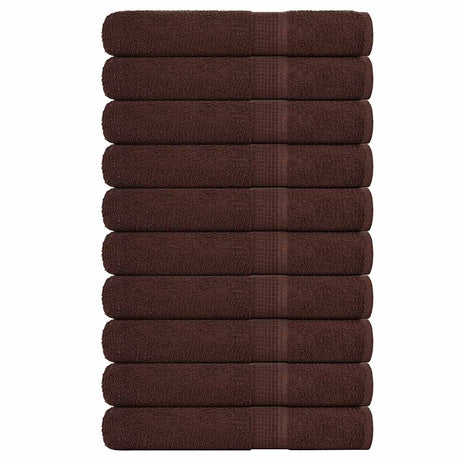 Vidaxx serviettes de sauna 10 pièces 80x200 cm 360 g m² 100% coton marron
