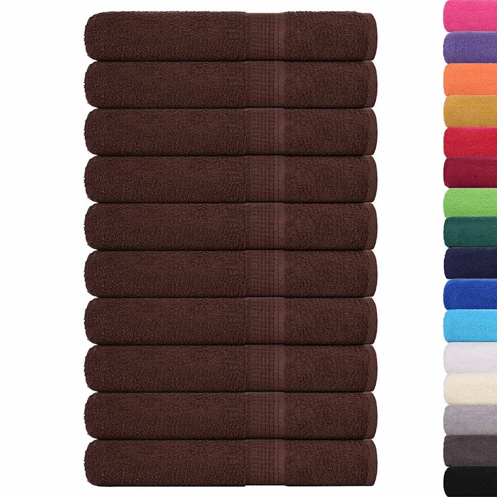 Vidaxx serviettes de sauna 10 pièces 80x200 cm 360 g m² 100% coton marron