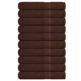 Vidaxx serviettes 10 pcs 100x200 cm 360 g m² 100% coton marron