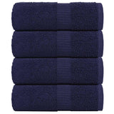 Vidaxx serviettes invité 4 pcs 30x50 cm 360 g m² 100% coton bleu marine