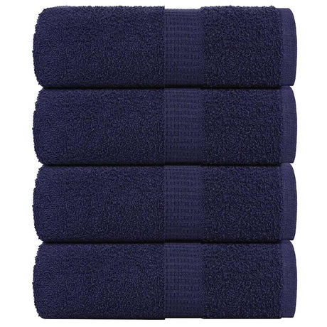 Vidaxx serviettes invité 4 pcs 30x50 cm 360 g m² 100% coton bleu marine