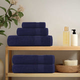 Vidaxx serviettes invité 4 pcs 30x50 cm 360 g m² 100% coton bleu marine