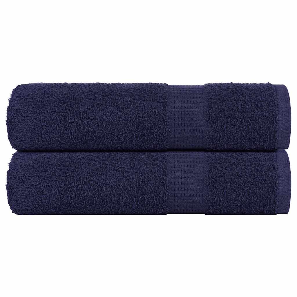 Vidaxx serviettes 2 pcs 50x100 cm 360 g m² 100% coton bleu marine