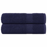 Vidaxx serviettes 2 pcs 50x100 cm 360 g m² 100% coton bleu marine