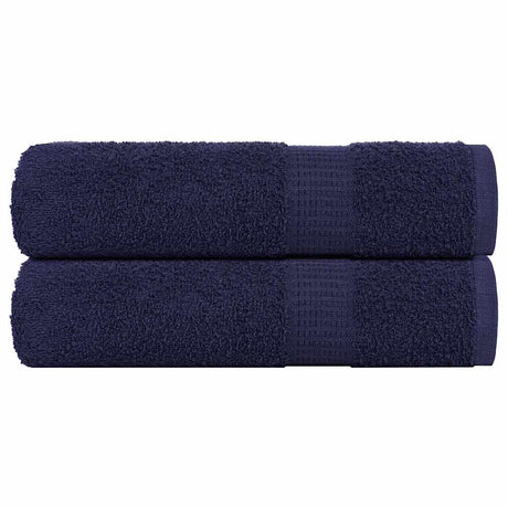 Vidaxx serviettes 2 pcs 50x100 cm 360 g m² 100% coton bleu marine