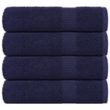 Vidaxx serviettes 4 pcs 50x100 cm 360 g m² 100% coton bleu marine
