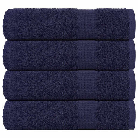 Vidaxx serviettes 4 pcs 50x100 cm 360 g m² 100% coton bleu marine
