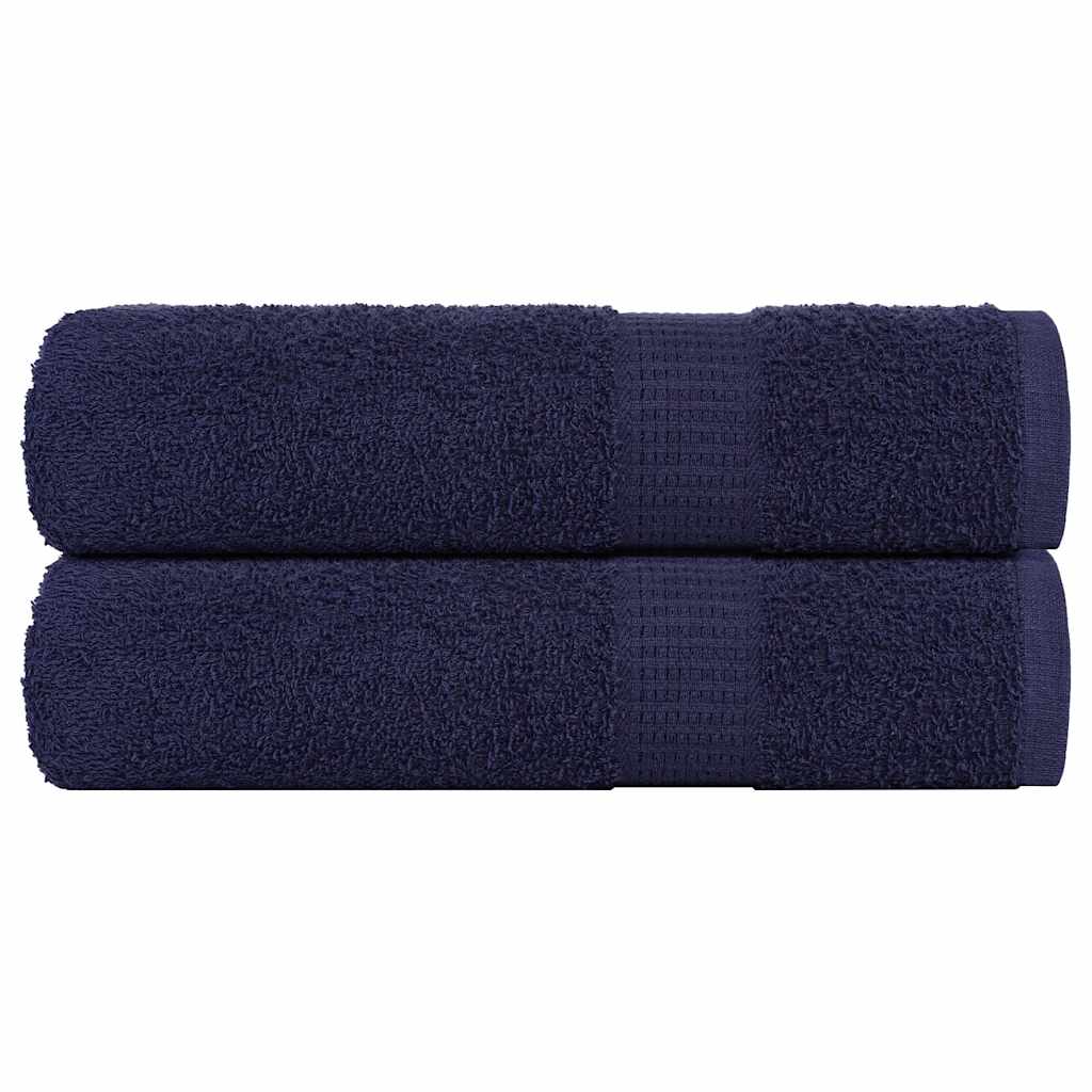 Vidaxx serviettes de douche 2 pcs 70x140cm 360 g m² 100% coton bleu marine