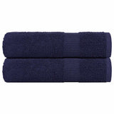 Vidaxx serviettes de douche 2 pcs 70x140cm 360 g m² 100% coton bleu marine