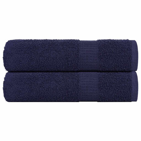 Vidaxx serviettes de douche 2 pcs 70x140cm 360 g m² 100% coton bleu marine