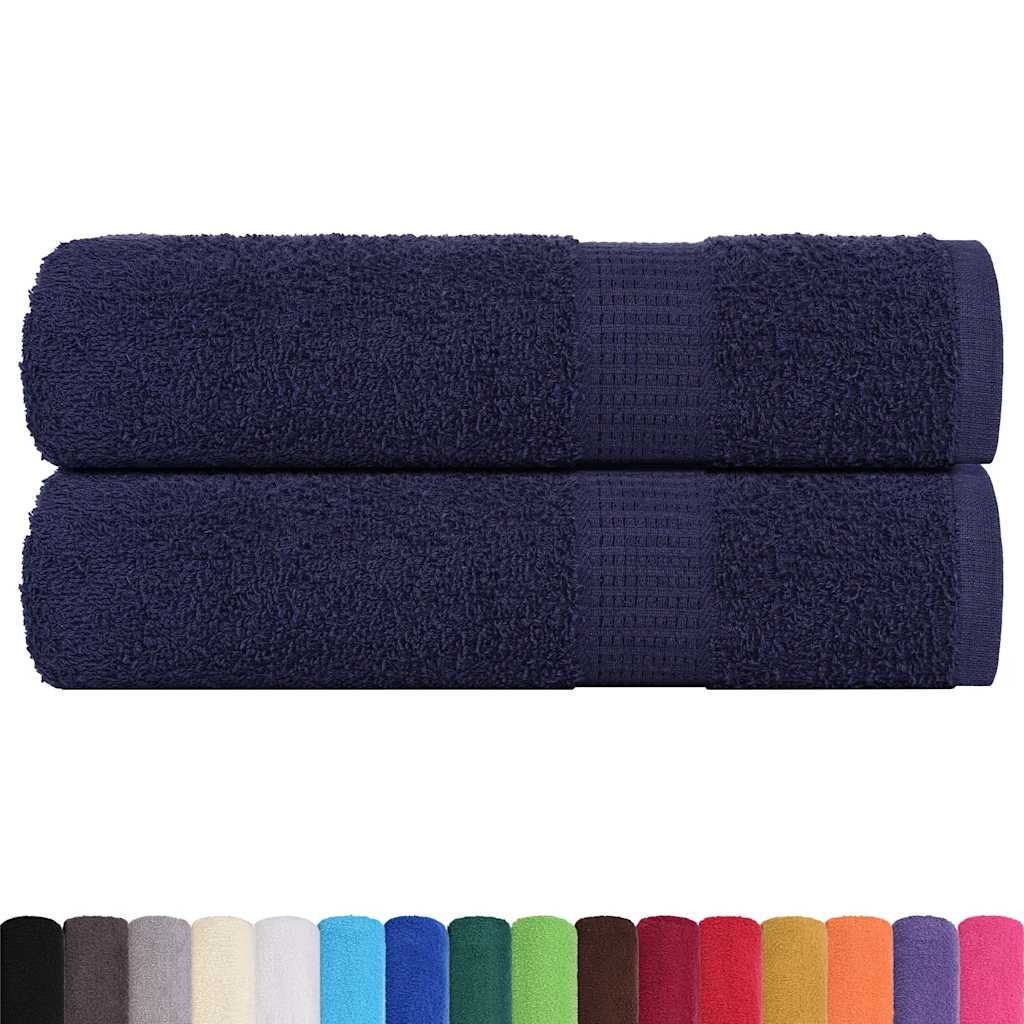 Vidaxx serviettes de douche 2 pcs 70x140cm 360 g m² 100% coton bleu marine
