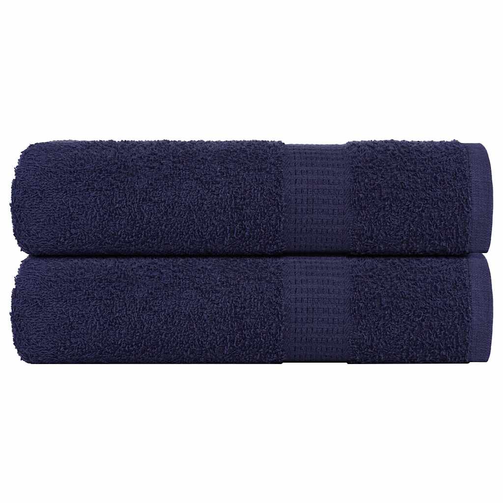 Vidaxl Bath Handels 2 St 100x150 cm 360 g m² 100% bomulls marineblå