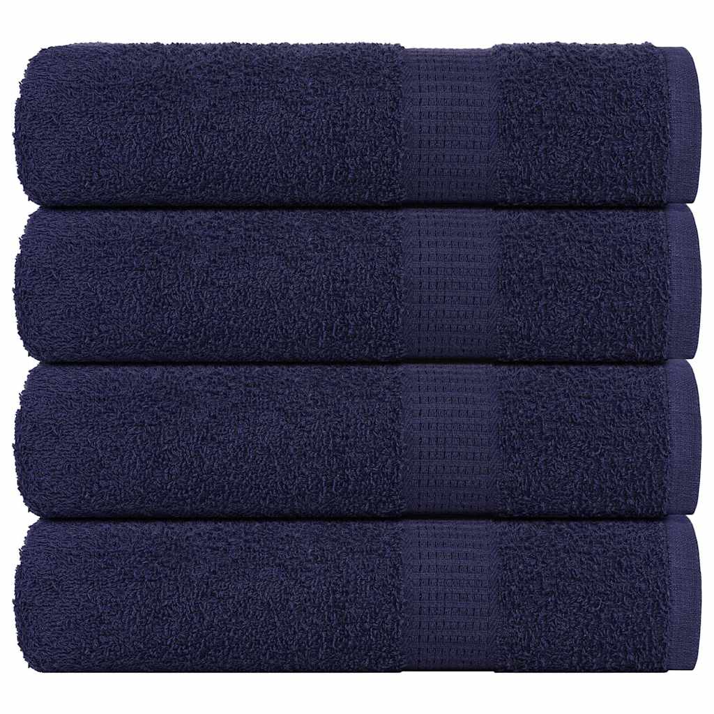 Vidaxx serviettes de bain 4 pcs 100x150 cm 360 g m² 100% coton bleu marine