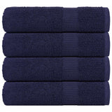 Vidaxx serviettes de bain 4 pcs 100x150 cm 360 g m² 100% coton bleu marine