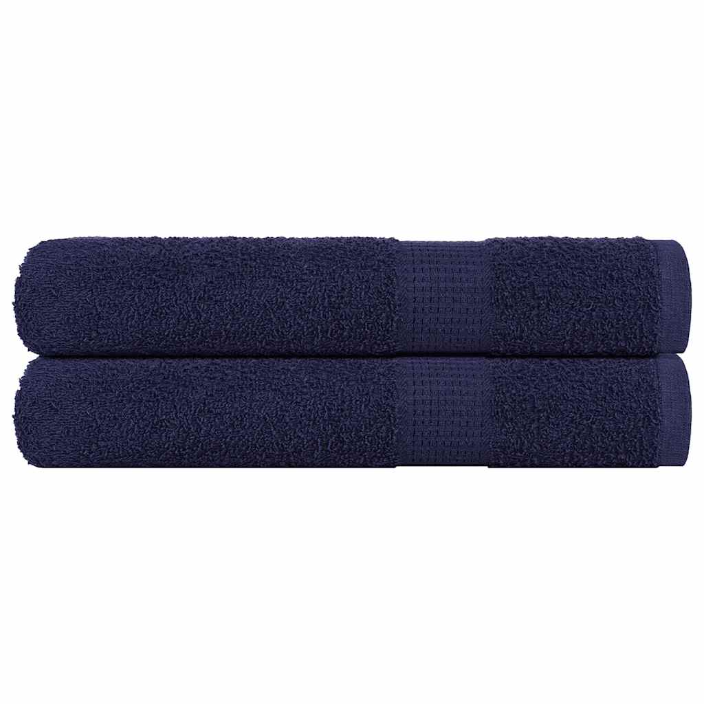 Vidaxl sauna towels 2 st 80x200 cm 360 g m² 100% cotton navy blue