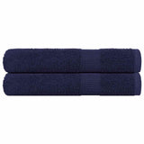 Vidaxl sauna towels 2 st 80x200 cm 360 g m² 100% cotton navy blue