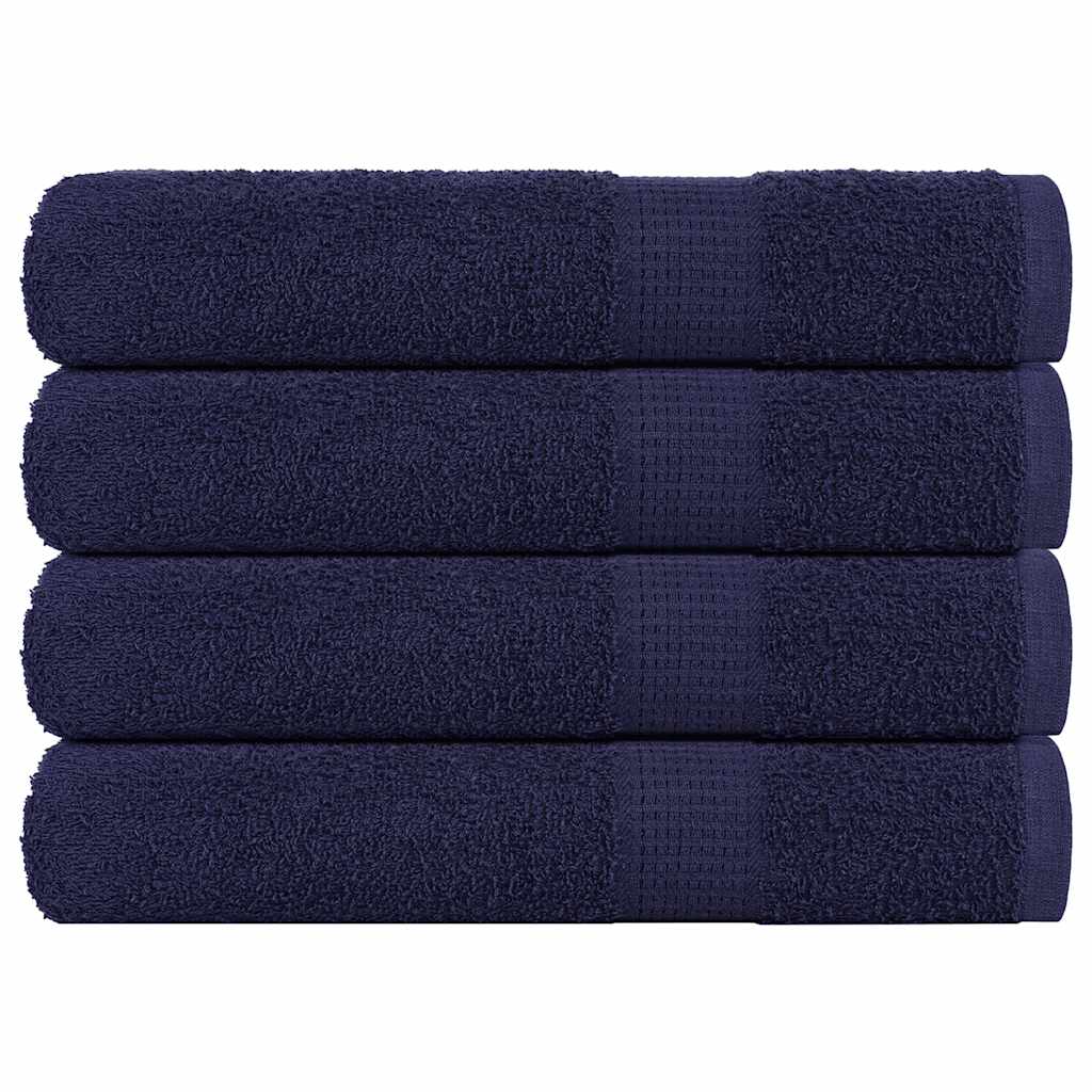 Vidaxl sauna asciugamani 4 ST 80x200 cm 360 g m² 100% cotone blu navy