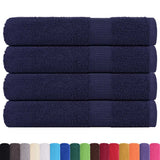 Vidaxx serviettes de sauna 4 pcs 80x200 cm 360 g m² 100% coton bleu marine